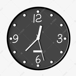 創意黑色鐘表插畫 免費下載高清PSD素材，源自千庫網圖片編號11833160